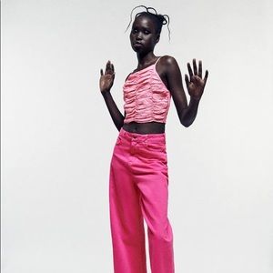 ZARA DRAPED CROP TOP